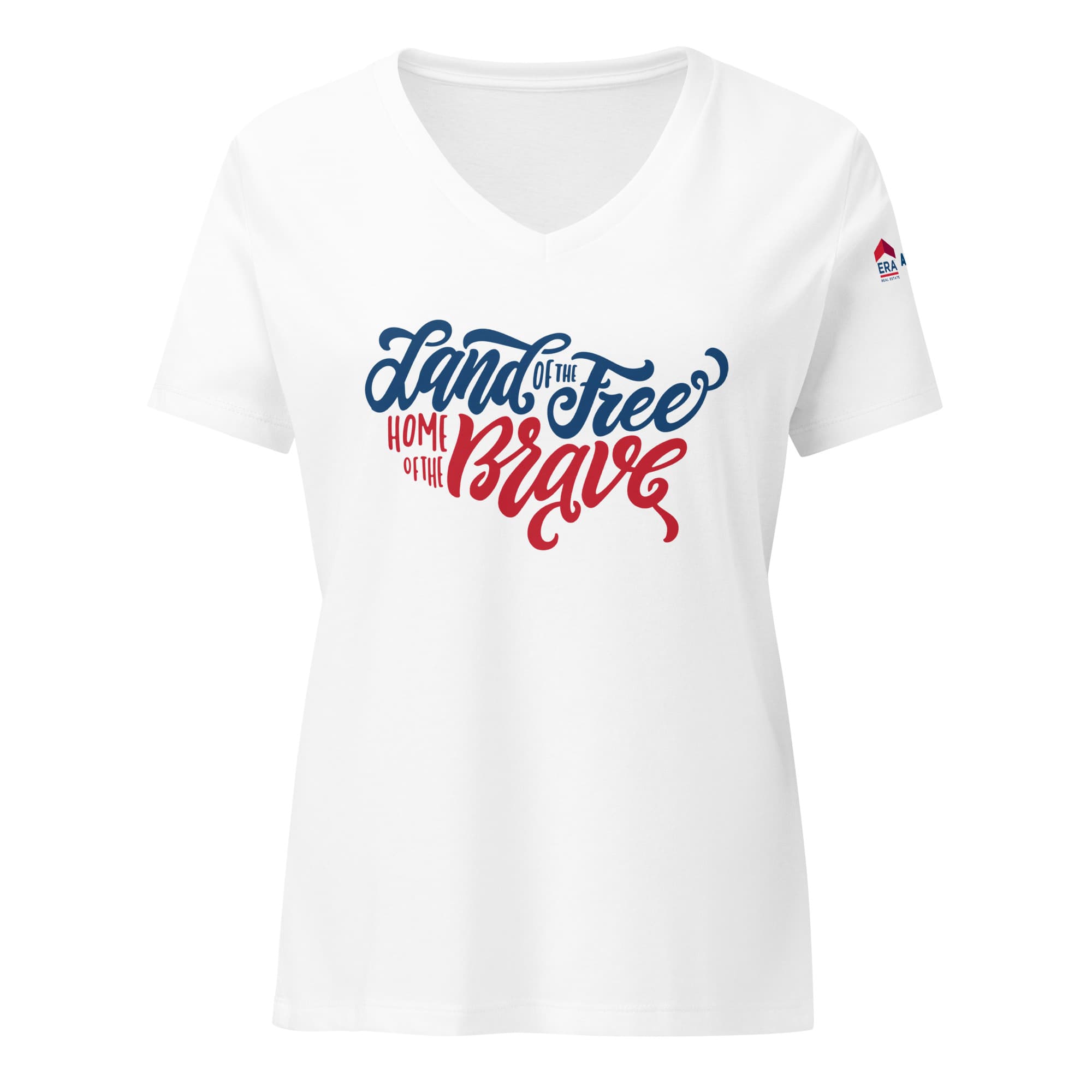 Land of The Free Vneck (Bella & Canvas)