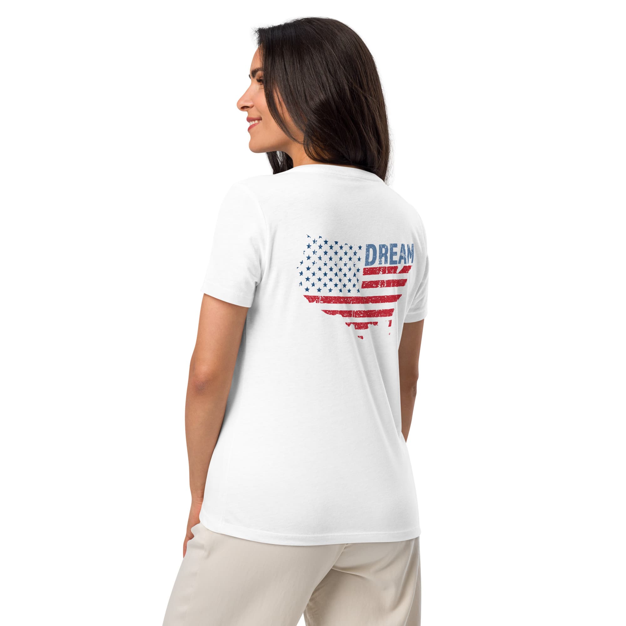 DREAM Women’s relaxed v-neck t-shirt