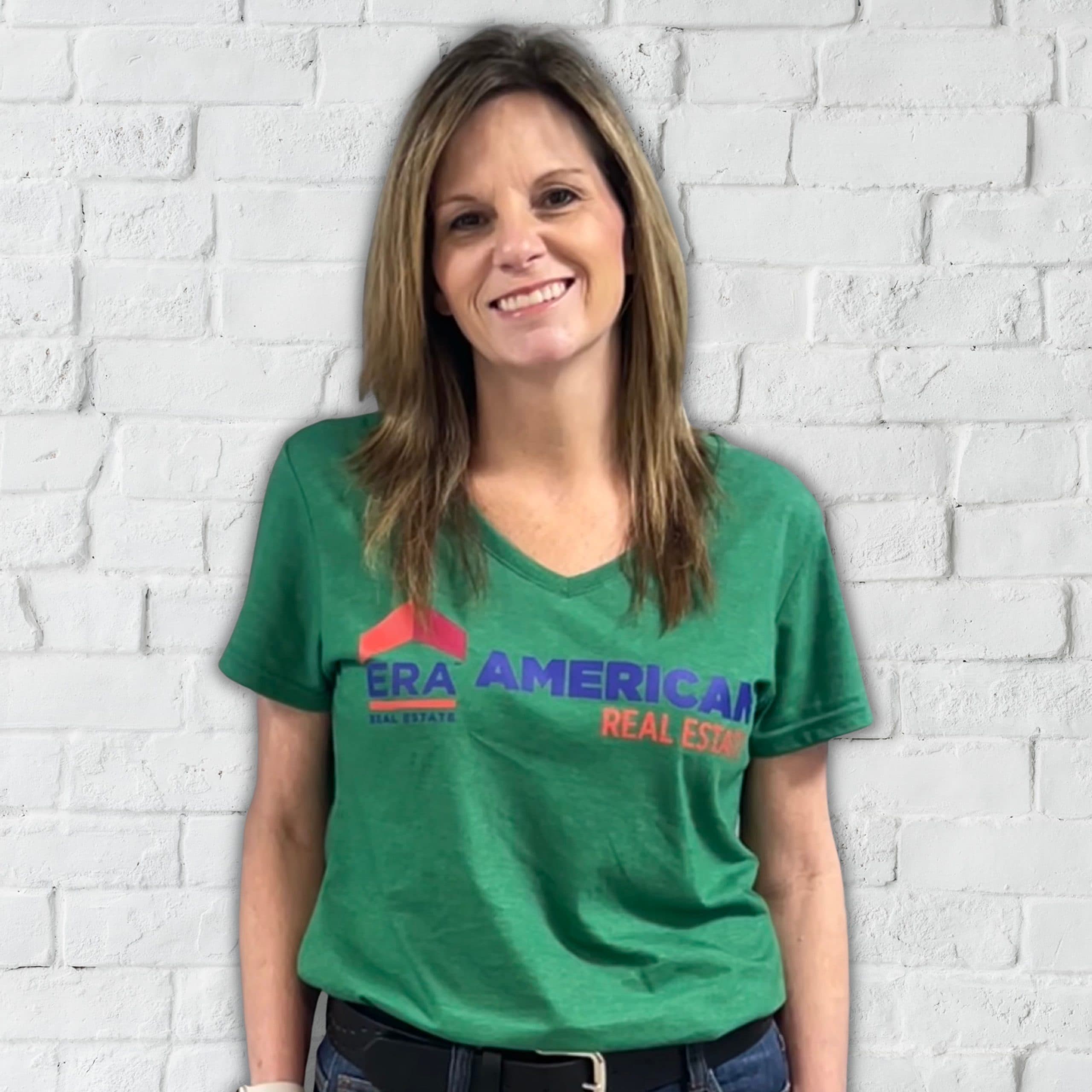 V-Neck Ladies Shirt - Kelly Green Active